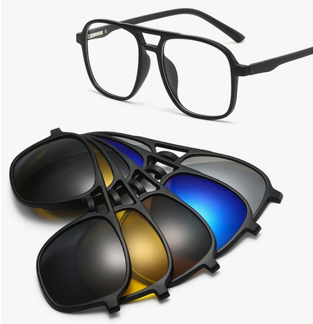 Lunettes de Soleil Unisexe 2025 – 5 lunettes en 1