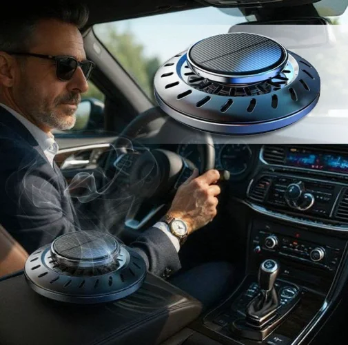 معطر السيارة الشمسي الدوّار – لمسة فخامة حقيقية داخل سيارتك