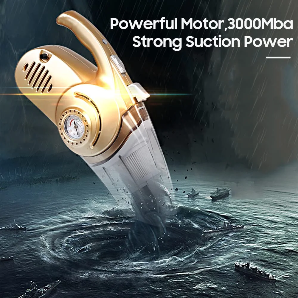 جهاز شفط ونفخ هواء السيارة 4 في 1