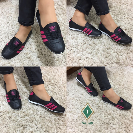 baskets basses adidas noire-rose pour femmes