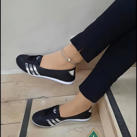 Baskets basses adidas noires argenté pour femmes