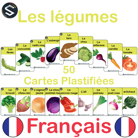 Les légumes [50 Cartes Plastifiées]