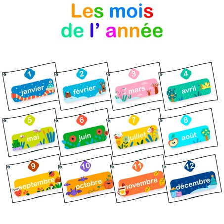 Les mois de l'année