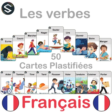 Les verbes [50 Cartes Plastifiées]