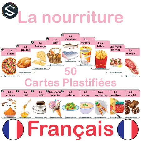 La nourriture [50 Cartes Plastifiées]