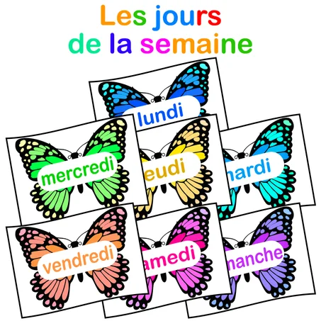 Cartes des jours-Papillons