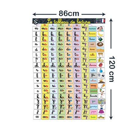 Tableau de lecture 2 AEP cursive
