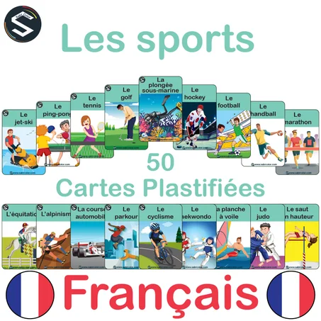Les Sports [50 Cartes Plastifiées]