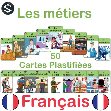 Les métiers [50 Cartes Plastifiées]