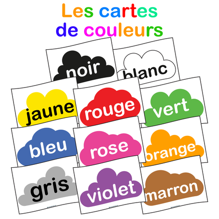 Cartes de couleurs-Nuages