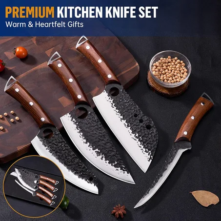 PROFESSIONAL 4-PIECE HAND-FORGED KNIFE SET