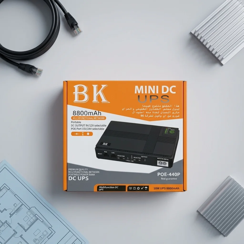 شاحن راوتر احتياطي BK Mini DC UPS بطارية 8800mAh - POE-440P