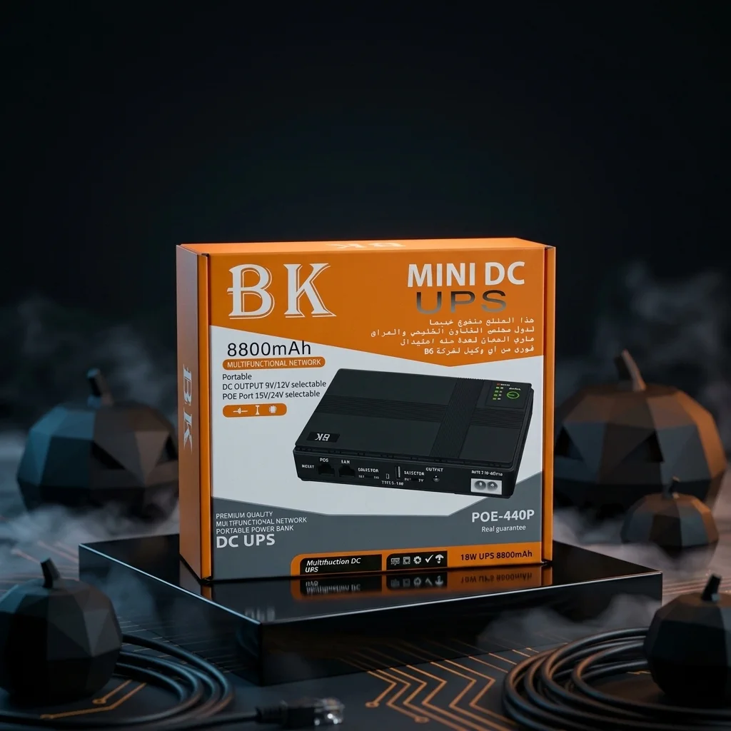شاحن راوتر احتياطي BK Mini DC UPS بطارية 8800mAh - POE-440P