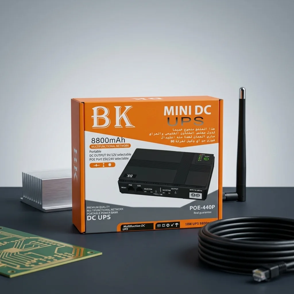 شاحن راوتر احتياطي BK Mini DC UPS بطارية 8800mAh - POE-440P