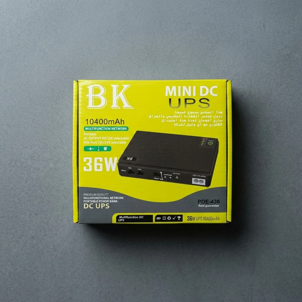 شاحن راوتر احتياطي BK Mini DC UPS بطارية 10400mAh - POE-436