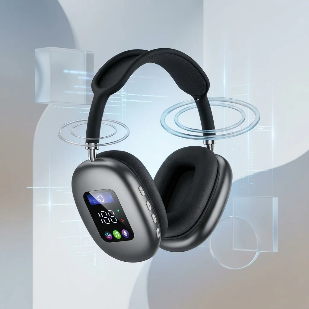 هيدفون بلوتوث AKZ Max700 اللاسلكي بشاشة عرض - Hi-Fi