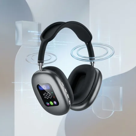 هيدفون بلوتوث AKZ Max700 اللاسلكي بشاشة عرض - Hi-Fi