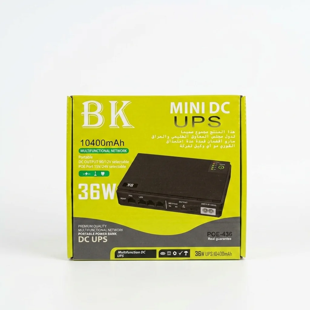 شاحن راوتر احتياطي BK Mini DC UPS بطارية 10400mAh - POE-436