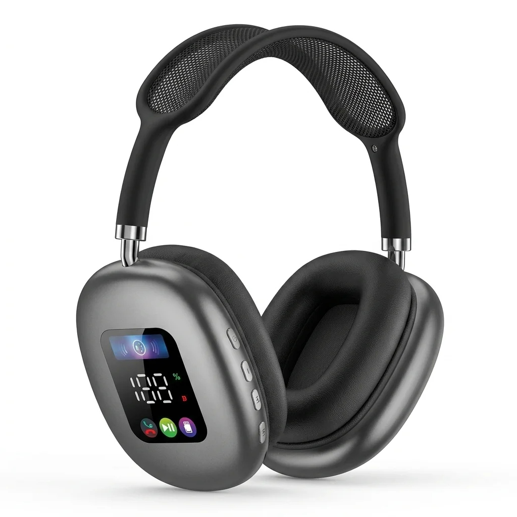 هيدفون بلوتوث AKZ-617BT اللاسلكي بشاشة عرض - Super Bass Hi-Fi