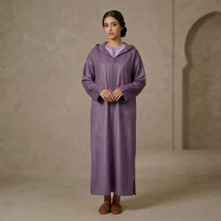 جلابة مغربية تقليدية أنيقة مخيطة يدوياً بجودة عالية