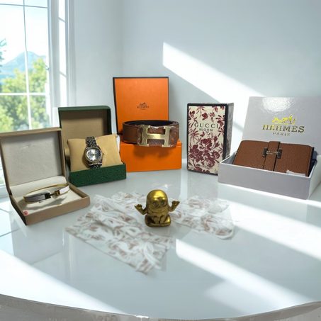 Coffret Luxe Complet – L’univers Hermès & Rolex avec Parfum Gucci