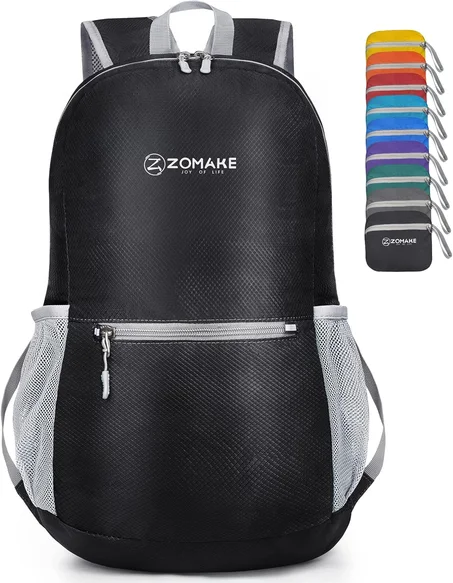 ZOMAKE Mochila ultra ligera y compactable Mochila de senderismo resistente al agua, Mochila pequeña Mochila de camping al aire libre plegable y práctico