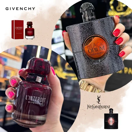 Offre Duo Femmes L'interdit eau de parfum rouge Givenchy + Black Opium Yves Saint Laurent 100ml