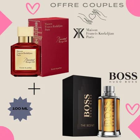Offre Duo Couples Francis Kurkdijian Baccarat 540 Rouge + Boss the Scent 100ml