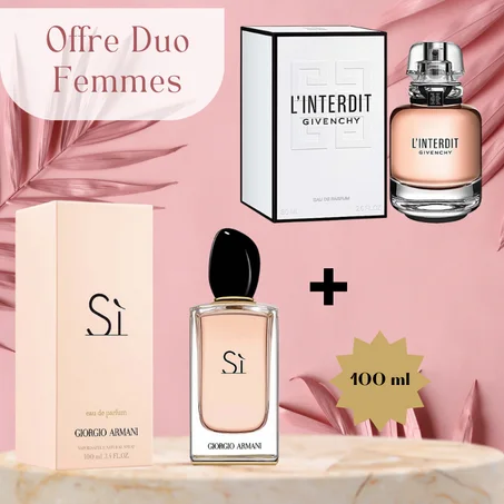 Offre Duo Femmes Si Giorgio Armani + L'interdit Givenchy 100ml