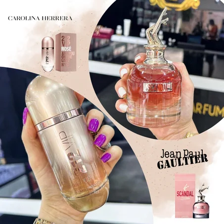 Offre Duo Femmes 212 Vip Rosé Carolina Herrera + Scandal Jean-paul Gaultier 100ml