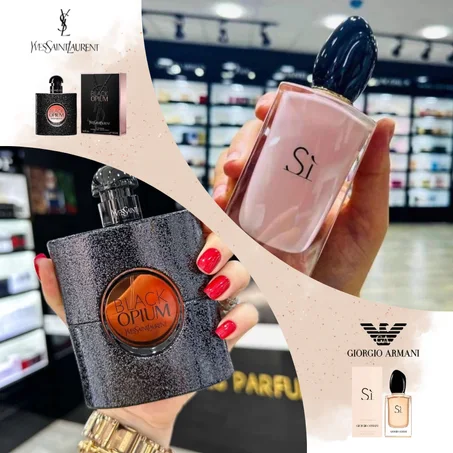 Offre Duo Femmes Black Opium Yves Saint laurent + Si Giorgio Armani 100ml