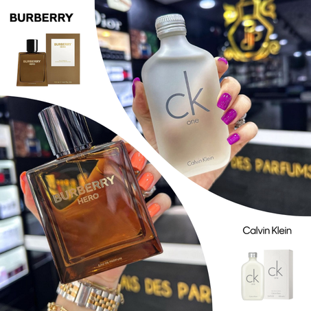 Offre Duo Hommes Burberry Hero + Calvin Klein One 100ml