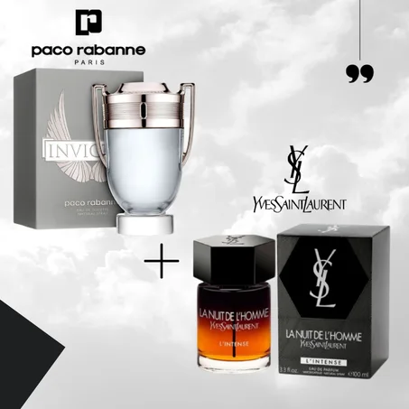 Offre Duo hommes Invictus Paco Rabanne + La nuit de l'homme intense 100ml