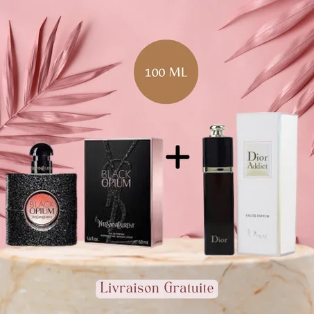 Offre Duo Femmes Black Opium Yves Saint Laurent + Dior Addict 100ML