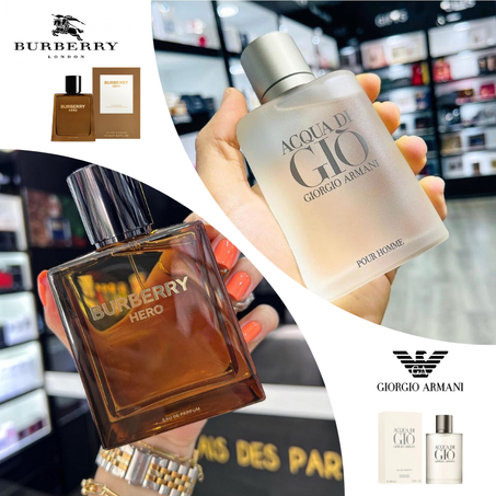 Offre Duo Hommes Burberry Hero + Acqua Di Gio Giorgio Armani 100ml