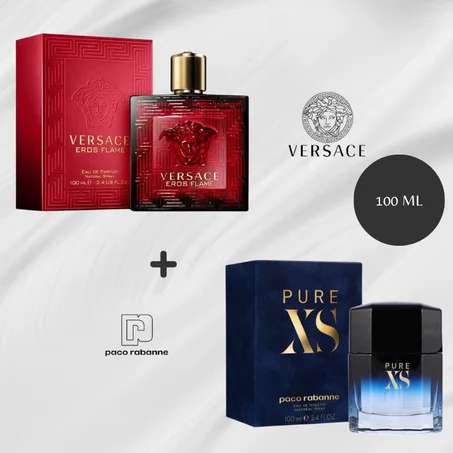 Offre Duo Hommes Versace Eros Flame + Pure XS Paco Rabanne 100ml