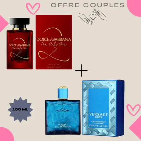 Offre Duo Couples Dolce Gabbana The Only One + Eros Versace 100ml