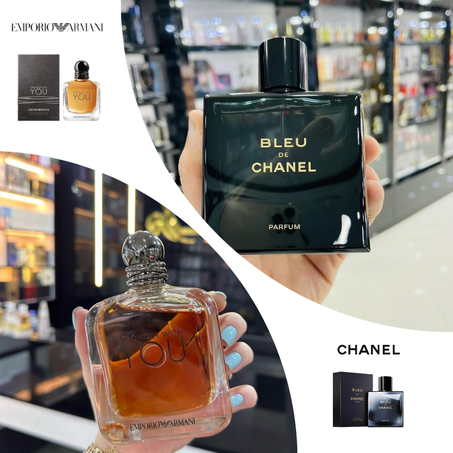 Offre Duo Hommes Emporio Armani Stronger With You + Bleu de Chanel 100ml