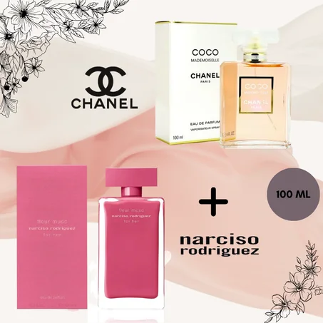Offre Duo Femmes Narciso Rodriguez Fleur Musc For Her + Coco mademoiselle Chanel 100 ml