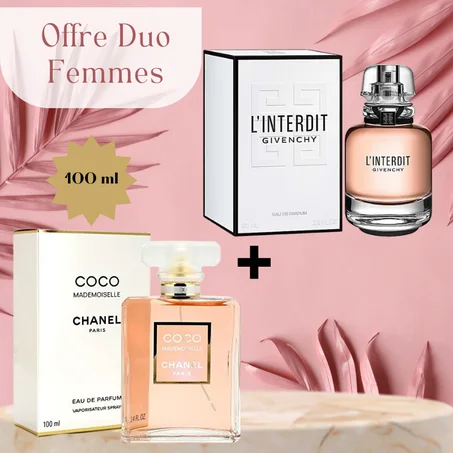 Offre Duo Femmes Coco Mademoiselle Chanel + L'interdit Givenchy 100ml
