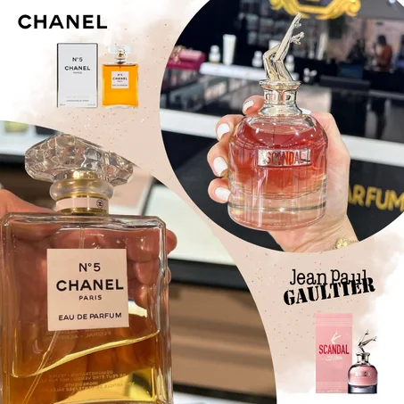 Offre Duo Femmes Scandal Jean-paul Gaultier + N°5 Chanel 100ml