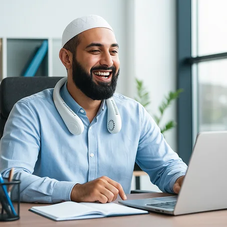 المروحة الذكية المحمولة للرقبة