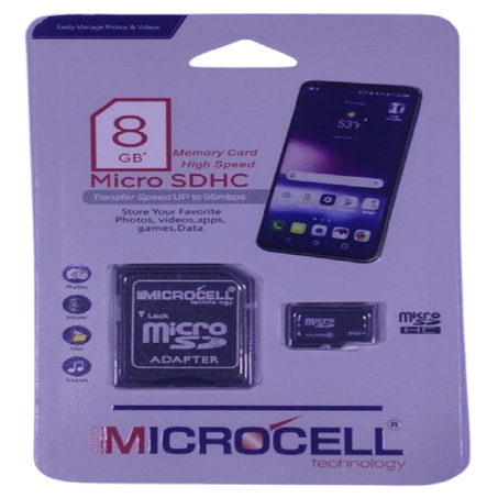 CARTE MÉMOIRE MICROCELL 8GB