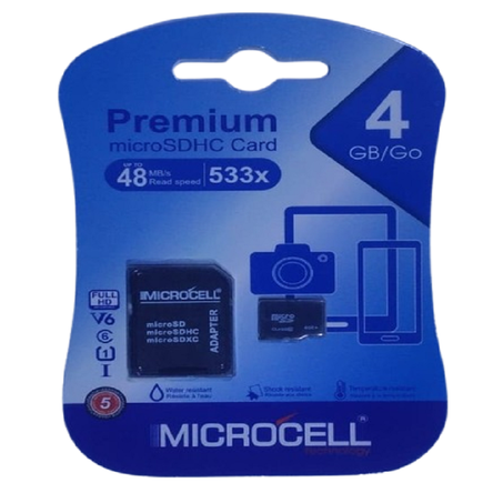 CARTE MÉMOIRE MICROCELL 4GB
