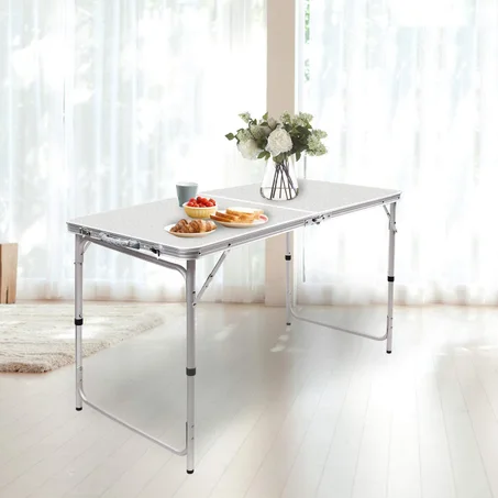 Table De Camping En Valise Pliable - 120 X 70 Cm