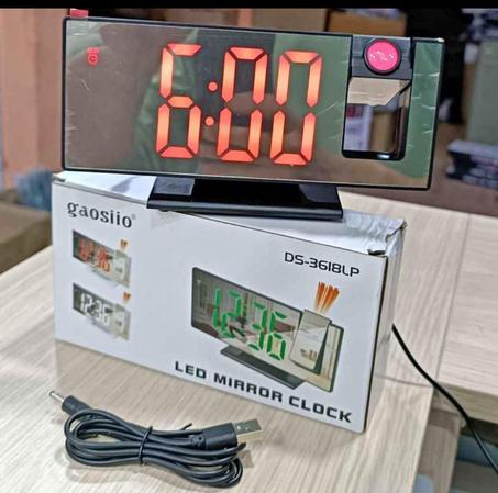 Rétroviseur LED Gaosiio DS-3618LP réveil projection - temporisation