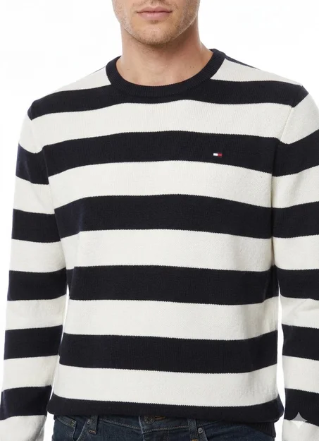 Tricot Tommy Hilfiger à rayures avec col rond