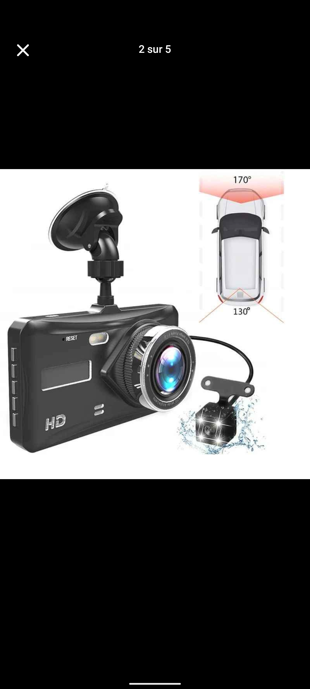Caméra de Voiture Full HD 1296P