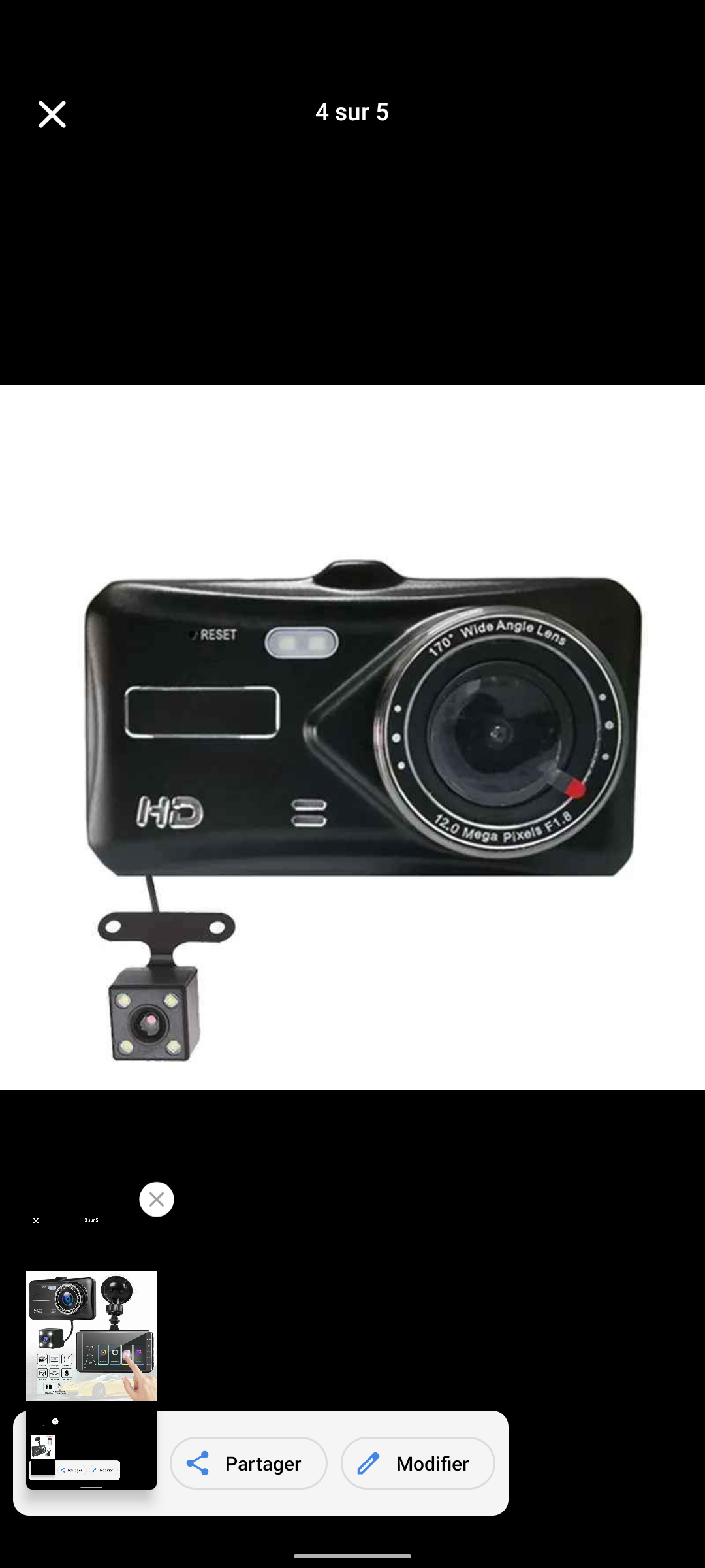 Caméra de Voiture Full HD 1296P