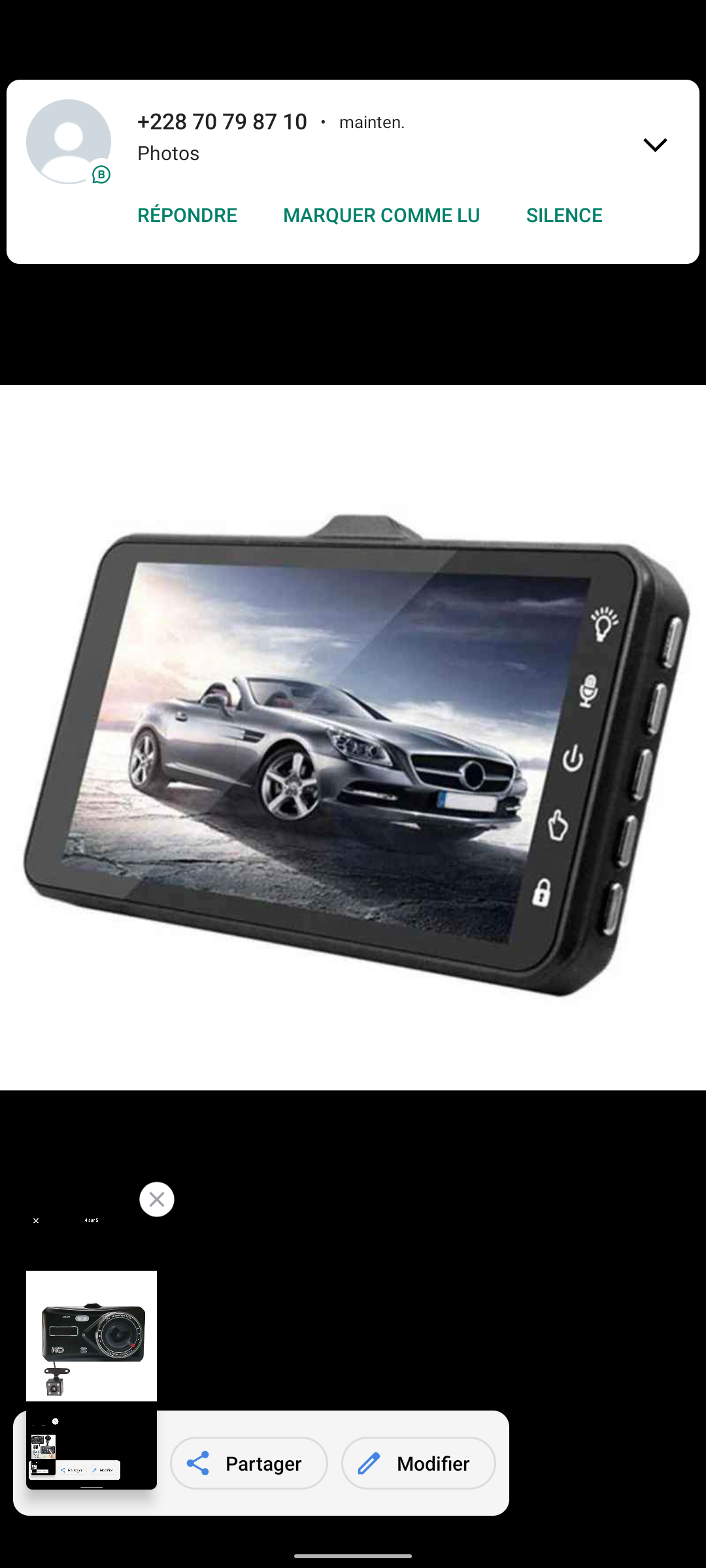 Caméra de Voiture Full HD 1296P